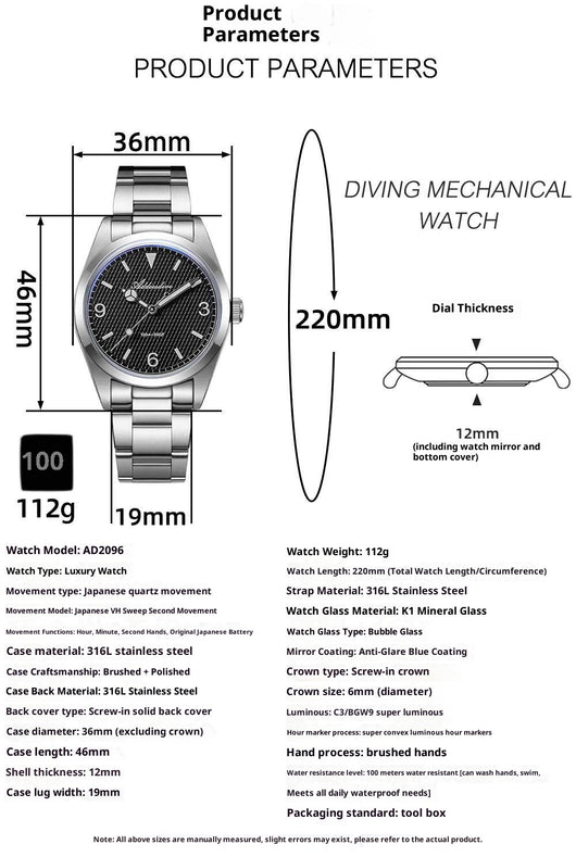 Reloj de Cuarzo Impermeable para Hombre de Negocios - Image 9