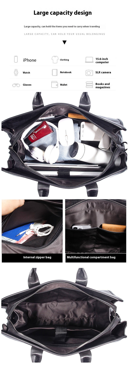 Bolsa de Viaje en Cuero Genuino de Gran Capacidad - Maletín Premium en Piel de Vaca - Image 15