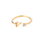 Golden stainless steel unisex ring Dorado V