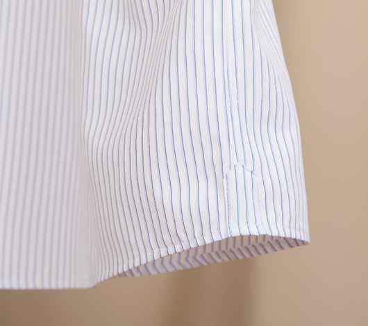 Camisa de Negocio Italiana a Rayas con Cuello Windsor - Image 4