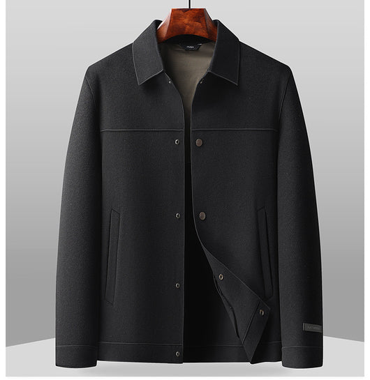 Saco de Lana Doble Faz con Solapa para Hombre - Image 13