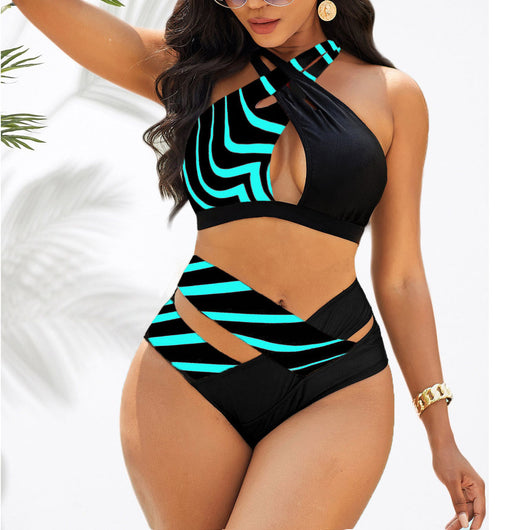 Bikini Triangular Colgante con Cruces Europeo y Americano - Image 10