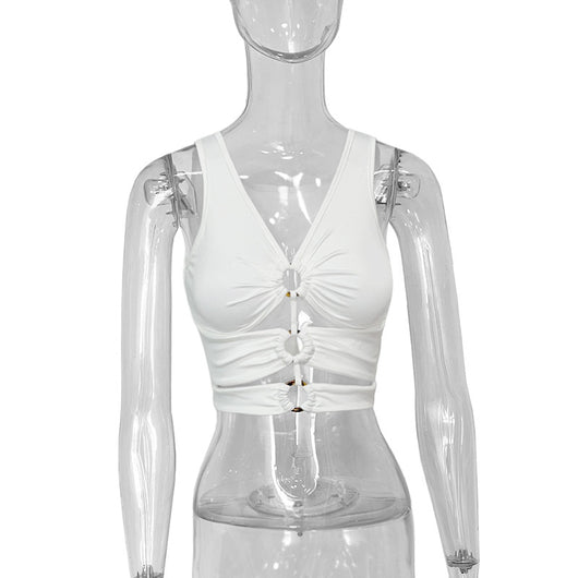 Blusa de Manga Larga con Recorte en Ombligo para Verano - Image 7