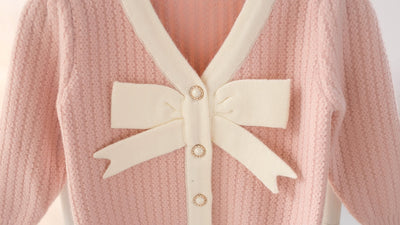Cardigan Infantil con Moño - Suéter Elegante para Otoño e Invierno - Image 2