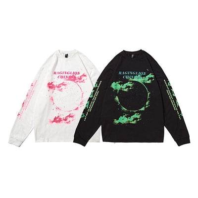 Playera Oversized Retro Burning Cloud de Manga Larga - Image 9