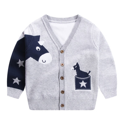 Suéter Infantil Escote V Diseño Cartoon para Otoño - Image 6