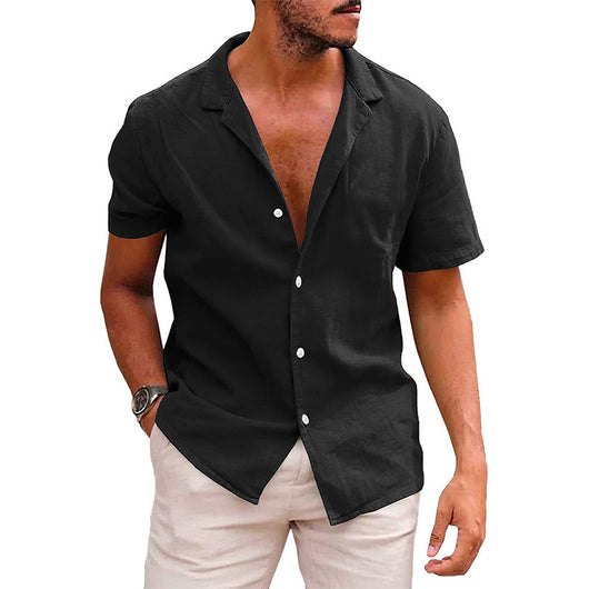 Camisa Casual de Playa para Hombre - Manga Corta Botones - Image 22