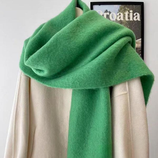 Bufanda de Lana Cálida para Otoño e Invierno - Colores Sólidos Premium - Image 4