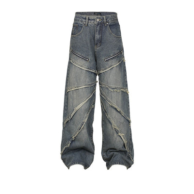 Jeans Rectos con Costuras Deconstruidas y Borde Plisado - Image 6