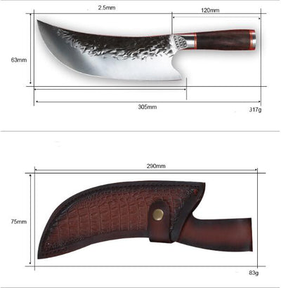 Cuchillo Deshuesador Profesional con Doble Hoja de Acero y Mango de Madera - Image 8
