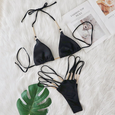 Bikini de Talle Alto con Accesorios Metálicos y Tirantes Ajustables - Image 11