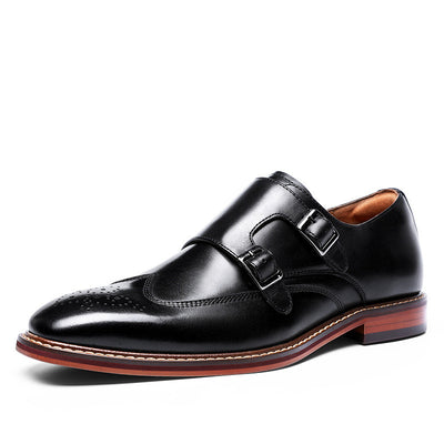 Zapatos Monk de Cuero Genuino con Doble Hebilla - Image 9