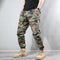 Calça Cargo Retrô Estilo Japonês Camuflada com Corte no Tornozelo