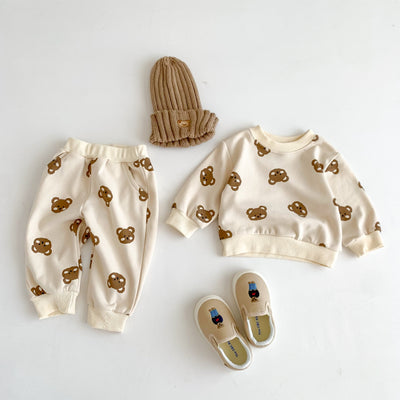 Conjunto de Ropa para Bebé Suéter de Algodón con Osito Cartoon - Image 8