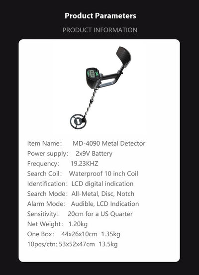 Detector de Metales Profesional MD4090 para Arqueología y Exploración - Image 6