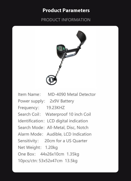 Detector de Metales Profesional MD4090 para Arqueología y Exploración - Image 6