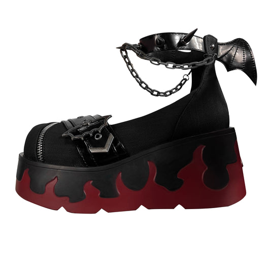 Zapatos Gothic Y2K Plataforma Gruesa - Estilo Subcultura para Chicas Atrevidas - Image 4
