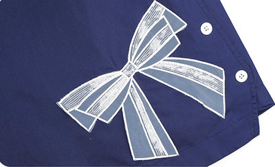 Conjunto Infantil Blusa con Moño y Shorts Blancos - Image 14