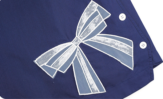 Conjunto Infantil Blusa con Moño y Shorts Blancos - Image 14