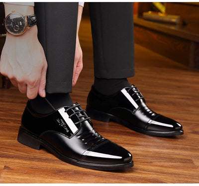 Zapatos Casuales de Novio para Otoño con Aumento de Altura en Negro - Image 14