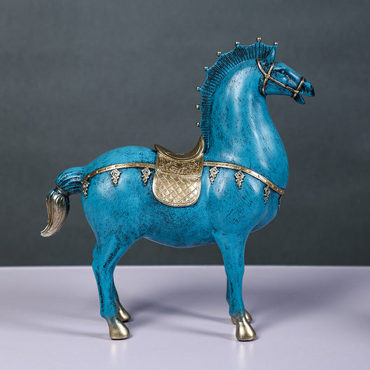 Escultura Decorativa Caballo de Hierro Estilo Chino Moderno para Sala - Image 6