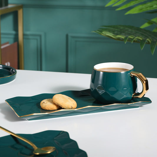 Juego de Taza y Platillo de Cerámica para Desayuno Creativo - Image 2