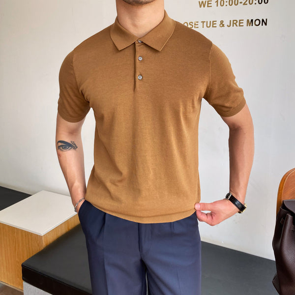 Camisa Casual de Manga Corta con Solapa para Hombre - Image 4