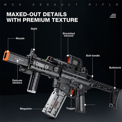 Rifle de Asalto Militar - Juguete de Bloques de Construcción Educativo para Niños - Image 3