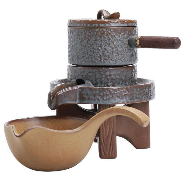Juego de Té Giratorio Lazy Stone con Tetera Kung Fu de Agua