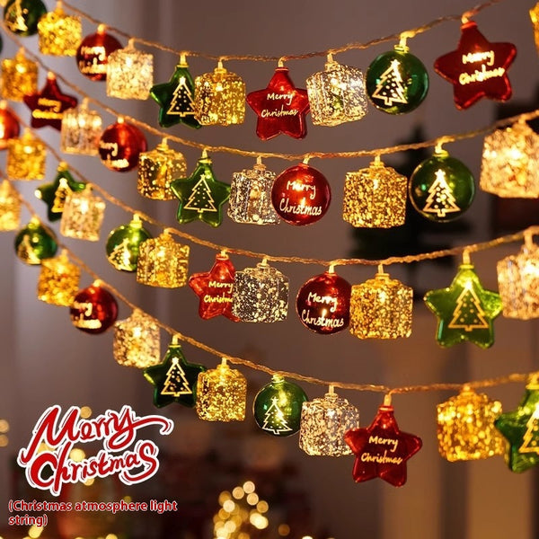 Guirnalda de Luces LED Navideñas Multicolor con Esferas Electrochapadas