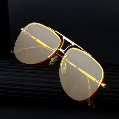 Gafas de Sol Hombre Montura Metalizada Media Armazón - Image 17