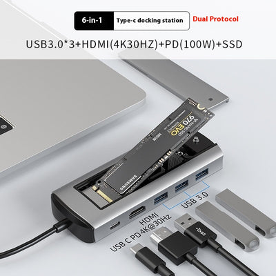 Docking Station USB-C 8 en 1 con Carcasa para Disco Duro SSD - Image 7