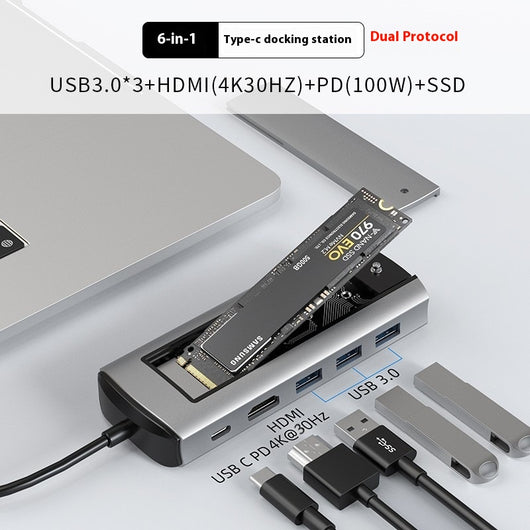 Docking Station USB-C 8 en 1 con Carcasa para Disco Duro SSD - Image 7