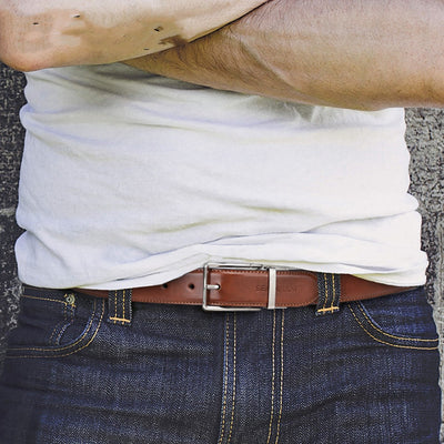 Cinturón para Hombre con Hebilla de Pasador Vintage - Image 9