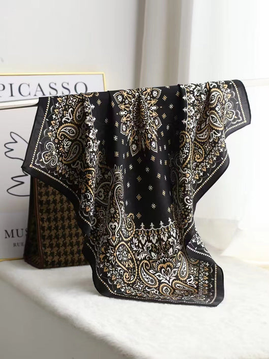 Pañuelo de Seda Cuadrado Lujo Elegante - Accesorio Premium para Regalo - Image 32