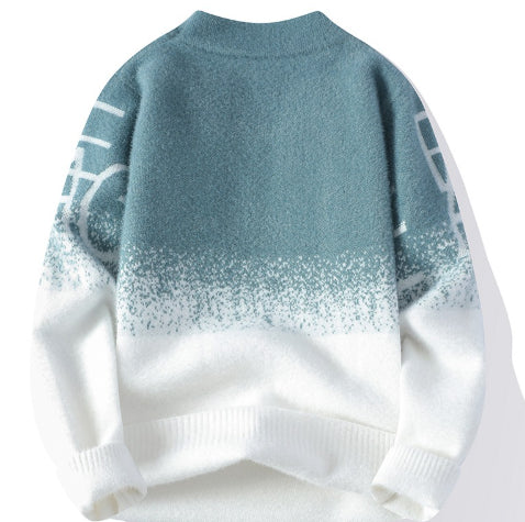 Suéter Grueso Bicolor para Hombre - Calidez y Estilo - Image 18