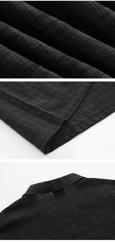 Camisa a Cuadros de Manga Corta para Hombre - Estilo Casual y Fresco - Image 7