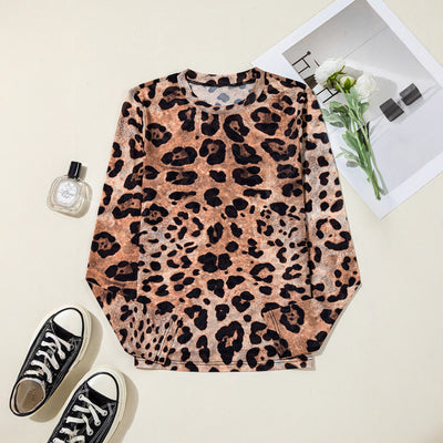 Suéter Ajustado Estampado Leopardo para Mujer con Mangas Largas - Image 9