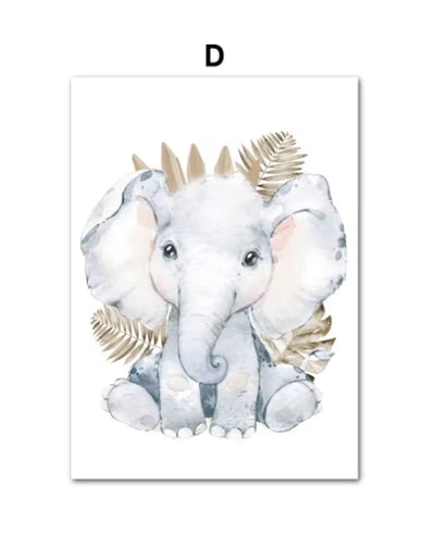 Cuadro Decorativo Lienzo Animales de la Selva para Habitación Infantil - Image 6