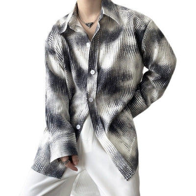 Camisa Suelta con Contraste - Estilo Relajado para Hombre - Image 9