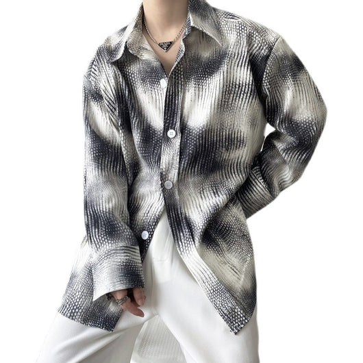 Camisa Suelta con Contraste - Estilo Relajado para Hombre - Image 9