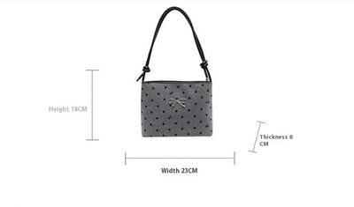 Bolsa Crossbody de Lona con Lunares y Moño Fashion - Image 10