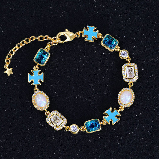 Collar Crucifijo para Hombre con Diseño de Gota Mixta y Efecto Aceite - Image 21