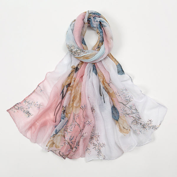 Pañoleta Voile Floral Ultraligera