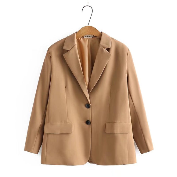 Blazer Cuadrille Retro Slim Fit Talla Grande para Mujer