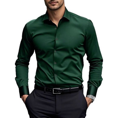Camisa Blanca Formal Slim Fit para Primavera y Otoño - Image 5