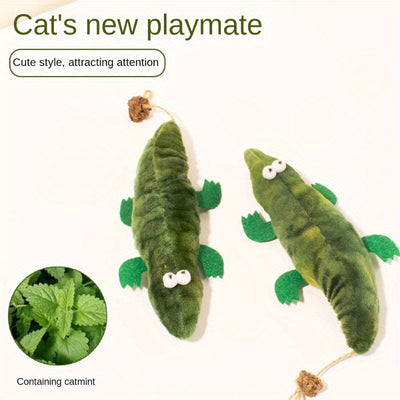 Juguete de Cocodrilo de Peluche con Catnip y Menta para Gatos - Image 3