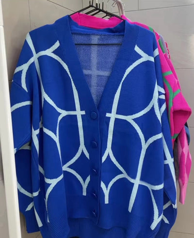 Cardigan Tejido Jacquard para Mujer - Suéter Elegante y Versátil - Image 9