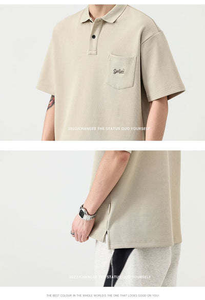 Polo Retro Estival Transpirable con Solapa Manga Corta para Hombre - Image 23