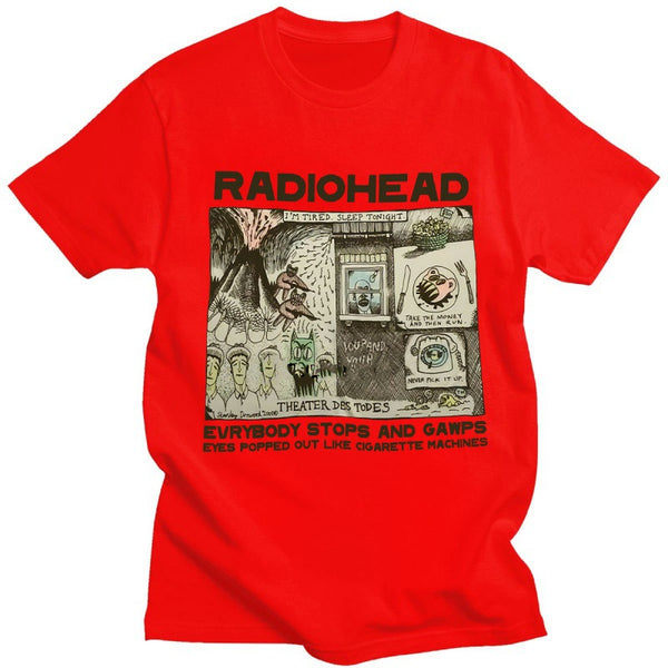Camiseta Vintage Radiohead 2000 Hip Hop Rock Unisex Talla M